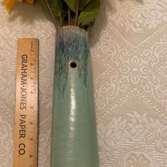 Handcrafted Vase to hang or sit 10.75" Tall 2# - 70s Vintage - Picture 3 of 3